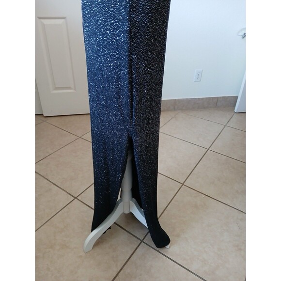 VTG 90s Dave & Johnny Maxi Dress Glitter   Rhinestone Straps 5/6 Formal Evening - Picture 5 of 16